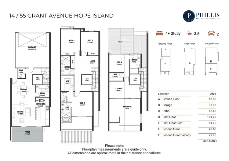 Floorplan of Homely townhouse listing, 14/55 Grant Avenue, Hope Island QLD 4212