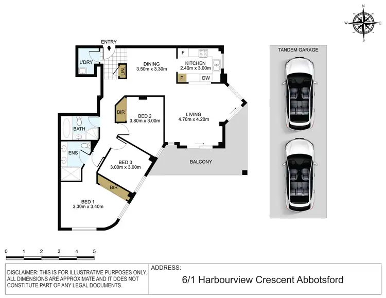 Floorplan of Homely apartment listing, 6/1 Harbourview Crescent, Abbotsford NSW 2046