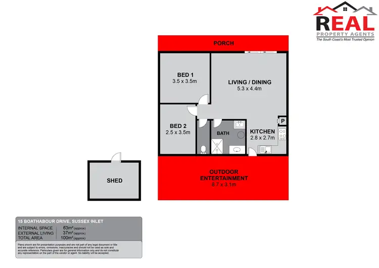 Floorplan of Homely house listing, 15 Boatharbour Drive, Sussex Inlet NSW 2540