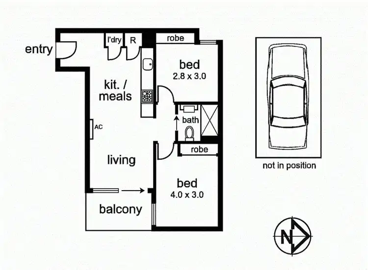 Floorplan of Homely apartment listing, 202/162 Rosslyn Street, West Melbourne VIC 3003