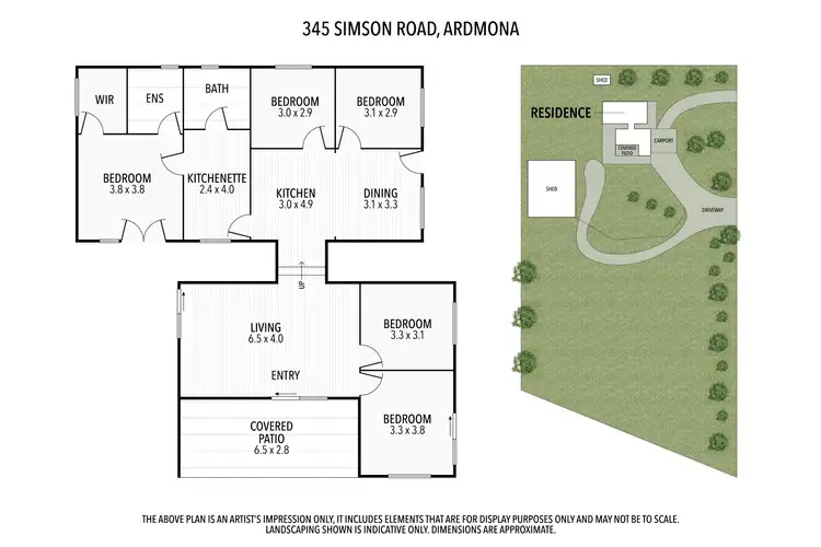 Floorplan of Homely rural property listing, 345 Simson Road, Ardmona VIC 3629