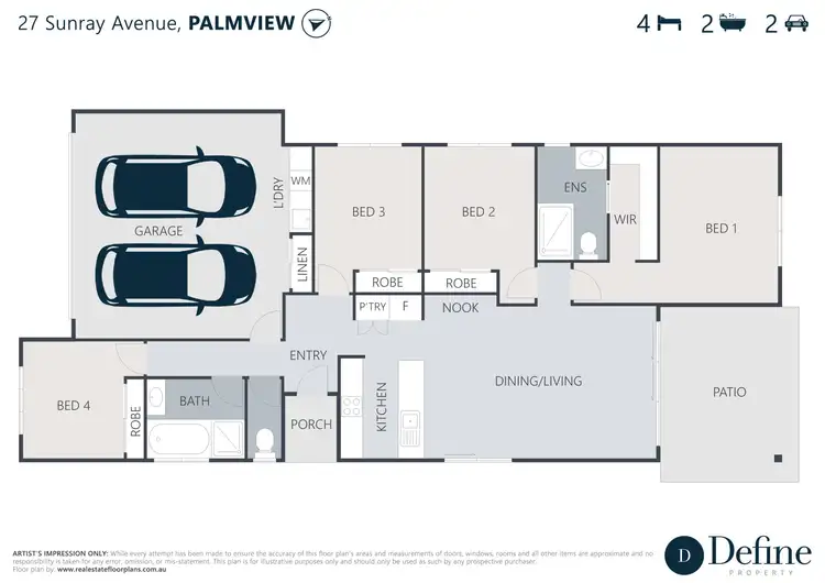 Floorplan of Homely house listing, 27 Sunray Avenue, Palmview QLD 4553