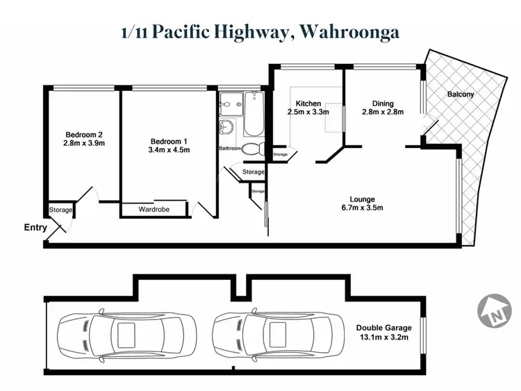 Floorplan of Homely apartment listing, 1/11 Pacific Highway, Wahroonga NSW 2076