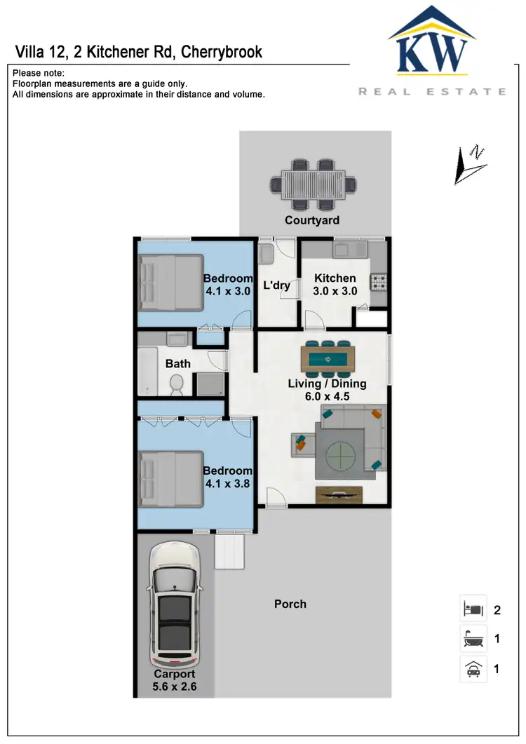 Floorplan of Homely villa listing, 12/2 Kitchener Road, Cherrybrook NSW 2126