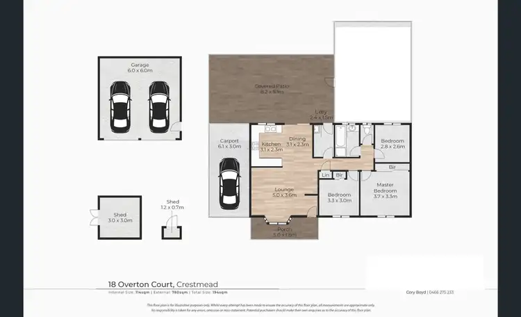 Floorplan of Homely house listing, 18 Overton Court, Crestmead QLD 4132