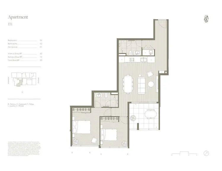 Floorplan of Homely apartment listing, 111/4 Poulter Avenue, Greensborough VIC 3088