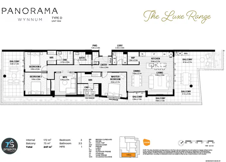 Floorplan of Homely apartment listing, 304/35 BAY TERRACE, Wynnum QLD 4178