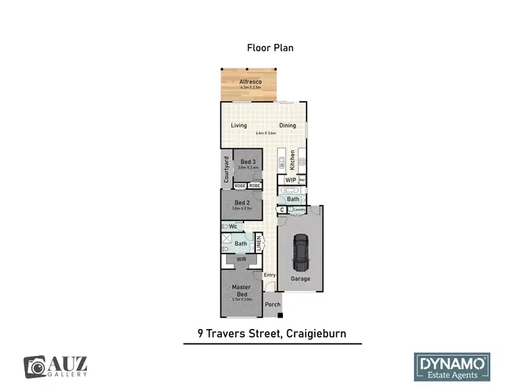 Floorplan of Homely house listing, 9 Travers Street, Craigieburn VIC 3064