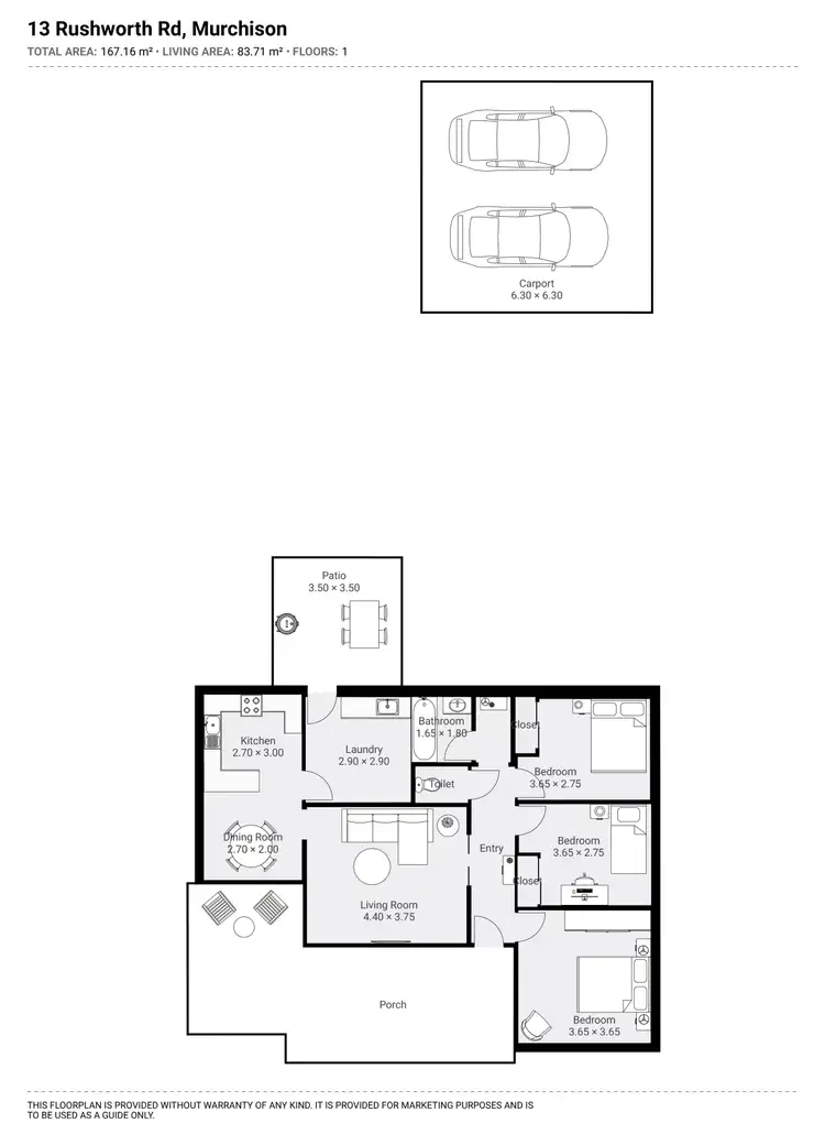 Floorplan of Homely house listing, 13 Rushworth Road, Murchison VIC 3610