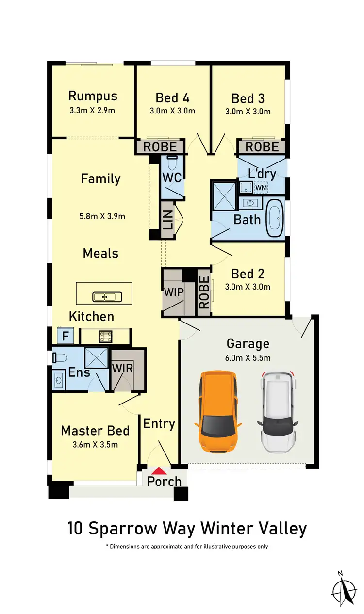Floorplan of Homely house listing, 10 Sparrow Way, Winter Valley VIC 3358
