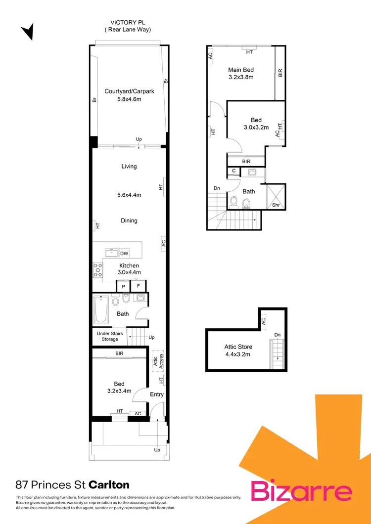 Floorplan of Homely house listing, 87 Princes Street, Carlton VIC 3053