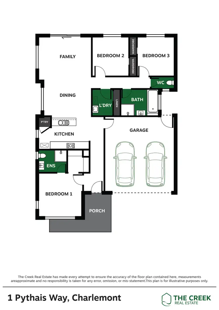 Floorplan of Homely house listing, 1 Pythais Way, Charlemont VIC 3217
