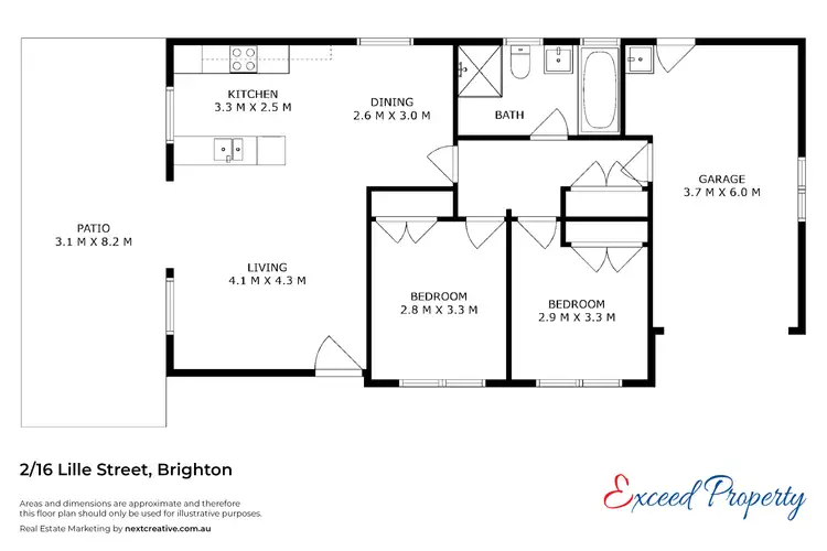 Floorplan of Homely villa listing, 2/16 Lille Street, Brighton TAS 7030
