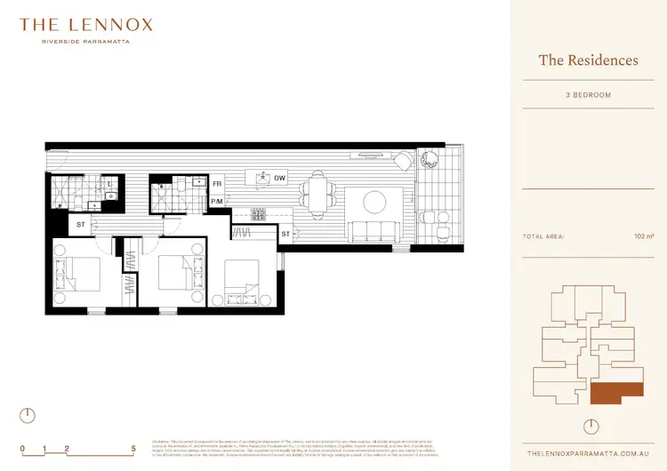 Floorplan of Homely apartment listing, 1512/12 Phillip Street, Parramatta NSW 2150