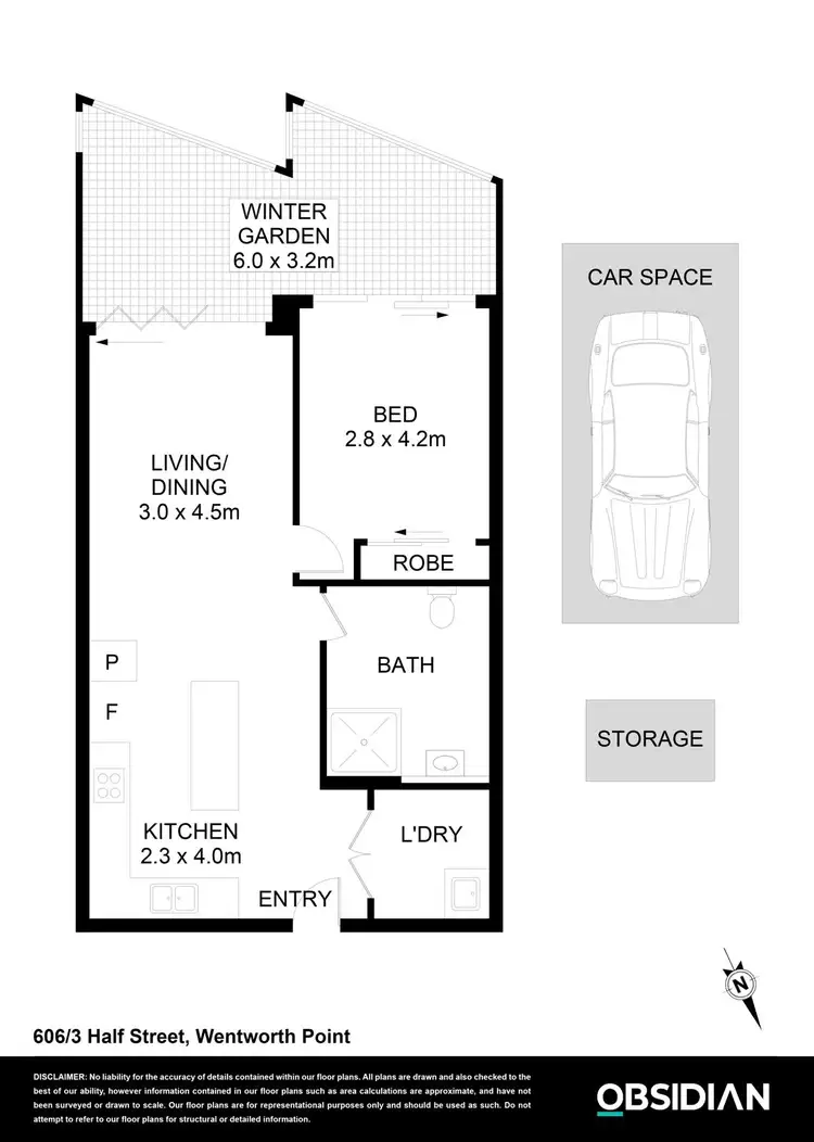 Floorplan of Homely apartment listing, 606/3 Half Street, Wentworth Point NSW 2127