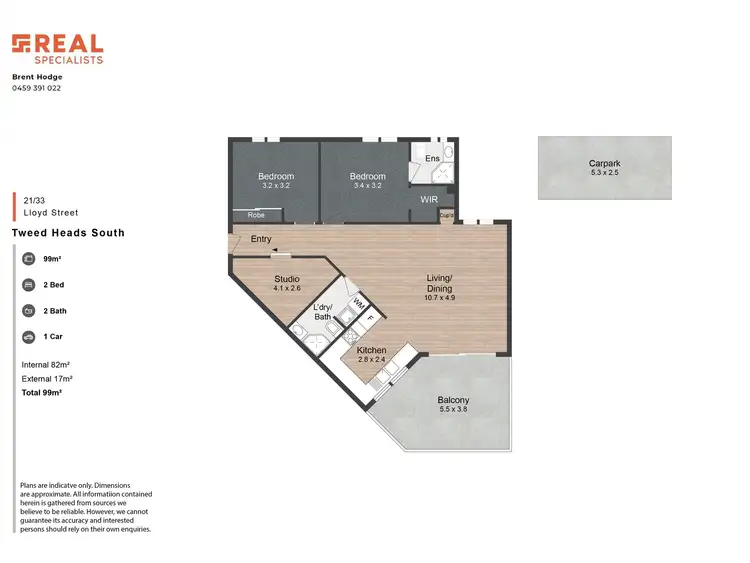 Floorplan of Homely unit listing, 21/33 Lloyd Street, Tweed Heads South NSW 2486