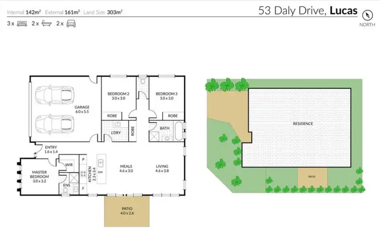 Floorplan of Homely house listing, 53 Daly Drive, Lucas VIC 3350