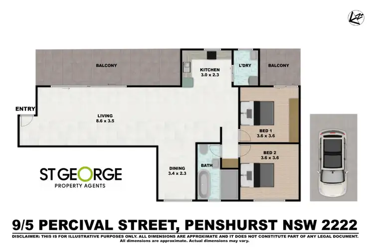 Floorplan of Homely apartment listing, 9/5 Percival Street, Penshurst NSW 2222