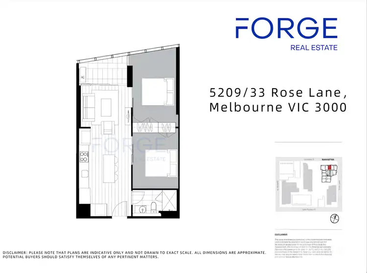 Floorplan of Homely apartment listing, 5209/33 Rose Lane, Melbourne VIC 3000