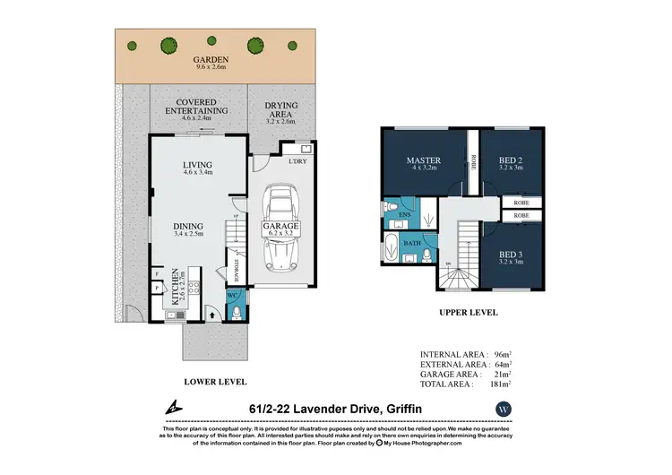 Floorplan of Homely townhouse listing, 61/2 Lavender Drive, Griffin QLD 4503