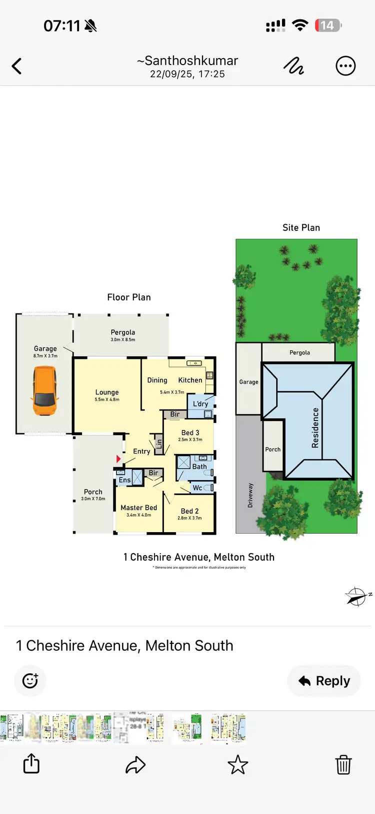 Floorplan of Homely house listing, 1 Cheshire Avenue, Melton South VIC 3338