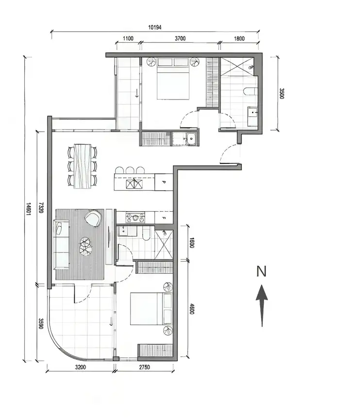 Floorplan of Homely apartment listing, 1209/6 Gribble Street, Gungahlin ACT 2912