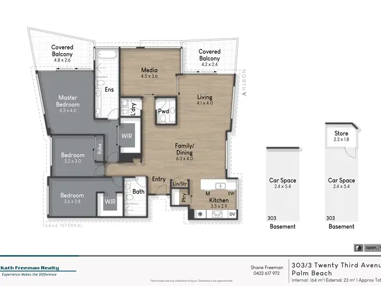 Floorplan of Homely unit listing, 303/3 Twenty Third Avenue, Palm Beach QLD 4221