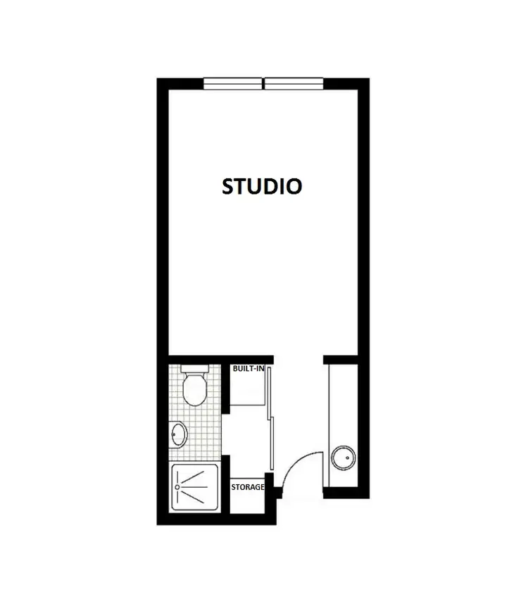 Floorplan of Homely studio listing, 10/95 Annandale Street, Annandale NSW 2038
