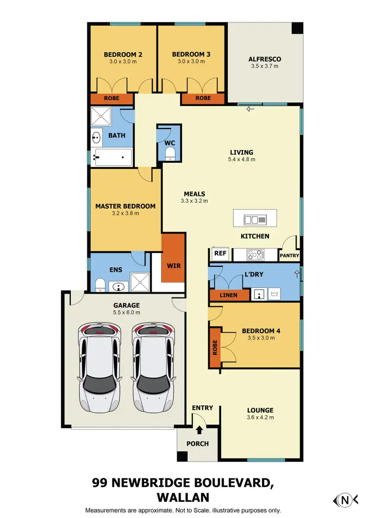 Floorplan of Homely house listing, 99 Newbridge Boulevard, Wallan VIC 3756
