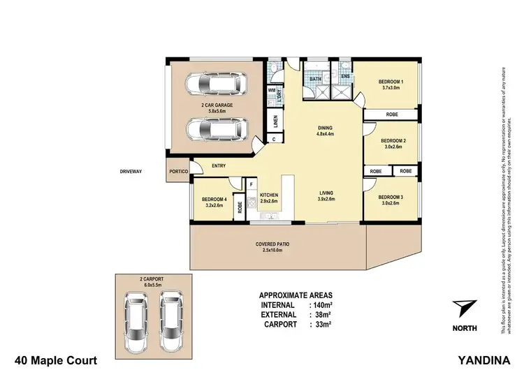 Floorplan of Homely house listing, 40 Maple Court, Yandina QLD 4561