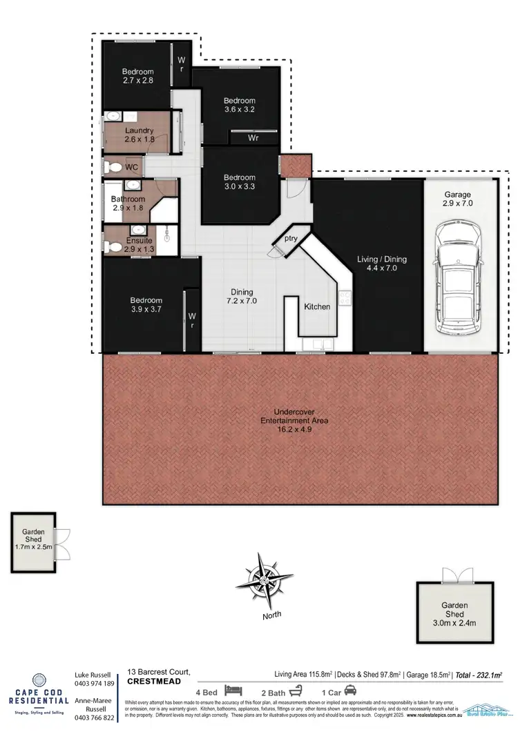 Floorplan of Homely house listing, 13 Barcrest Court, Crestmead QLD 4132