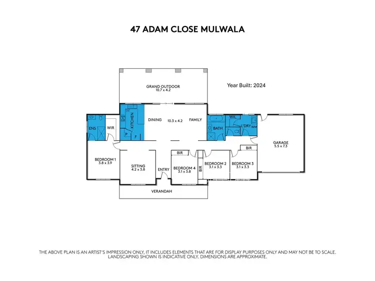 Floorplan of Homely house listing, 47 Adam Close, Mulwala NSW 2647