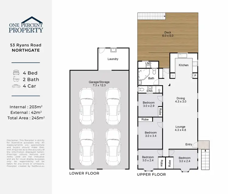 Floorplan of Homely house listing, 53 Ryans Road, Northgate QLD 4013