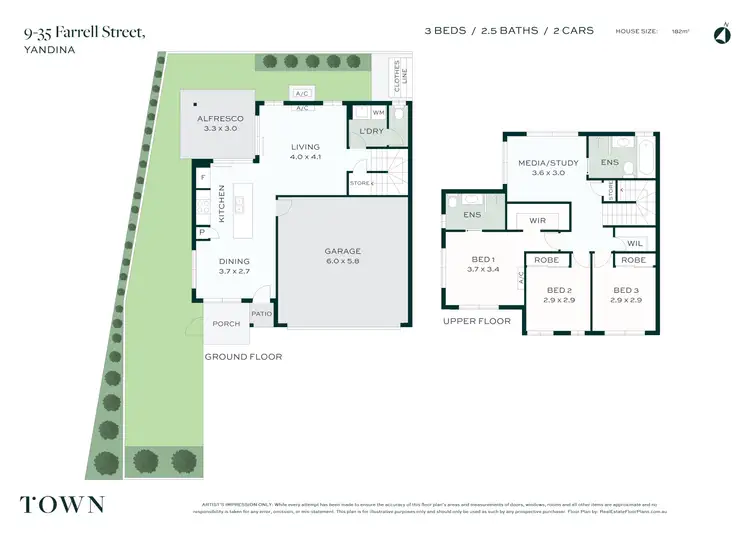Floorplan of Homely townhouse listing, 35 Farrell Street, Yandina QLD 4561