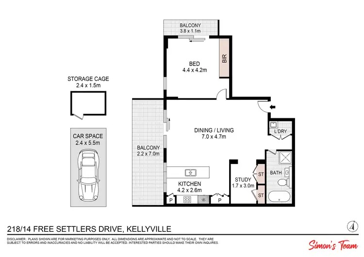 Floorplan of Homely apartment listing, 218/14 Free Settlers Drive, Kellyville NSW 2155