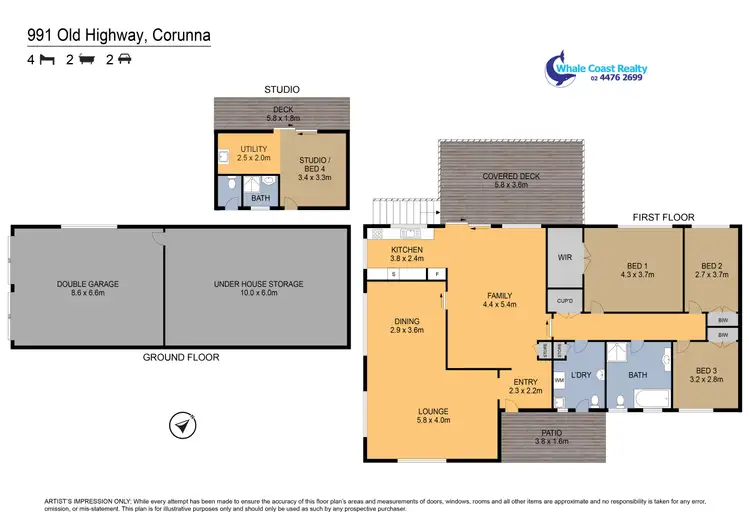 Floorplan of Homely rural property listing, 991 Old Highway, Corunna NSW 2546
