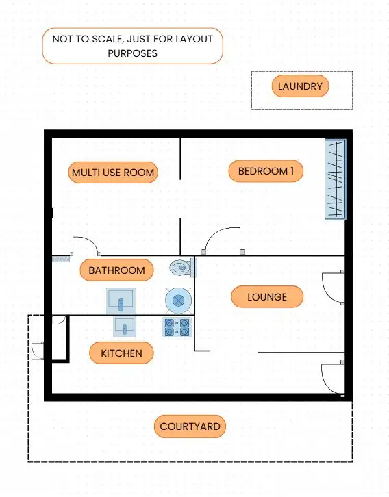 Floorplan of Homely unit listing, 1/492 Bowen Terrace, New Farm QLD 4005