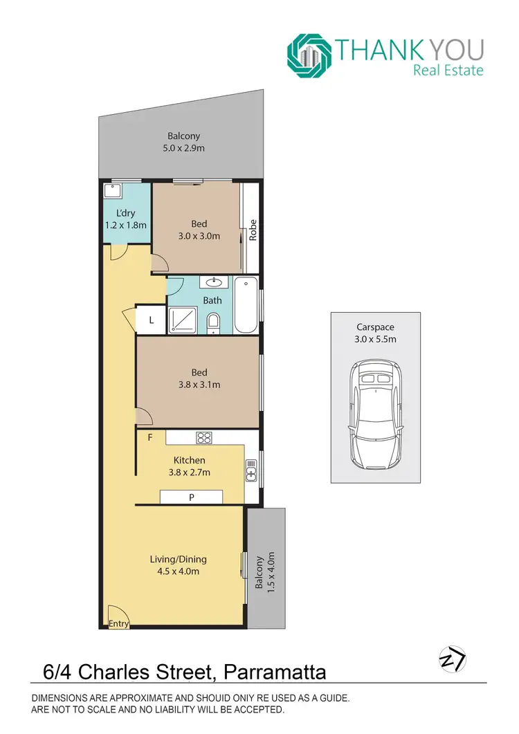 Floorplan of Homely apartment listing, 6/4 Charles Street, Parramatta NSW 2150