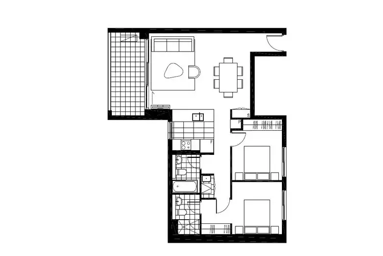 Floorplan of Homely apartment listing, 616/1 Pearl Street, Hurstville NSW 2220