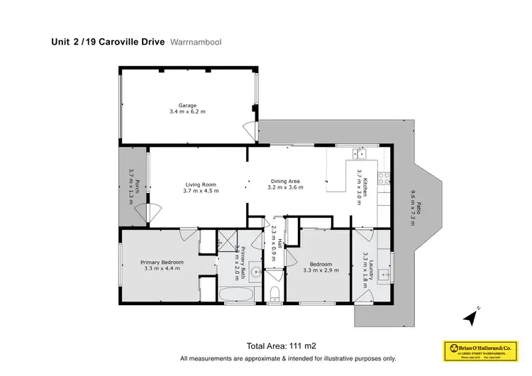 Floorplan of Homely unit listing, unit 2/19 Caroville Drive, Warrnambool VIC 3280