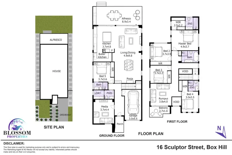 Floorplan of Homely house listing, 16 Sculptor Street, Box Hill NSW 2765