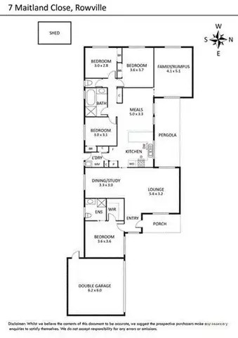 Floorplan of Homely house listing, 7 Maitland Close, Rowville VIC 3178