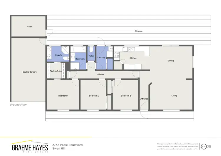 Floorplan of Homely townhouse listing, 3/66 Poole Boulevard, Swan Hill VIC 3585