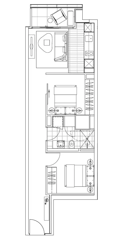 Floorplan of Homely apartment listing, 1413/199 William Street, Melbourne VIC 3000