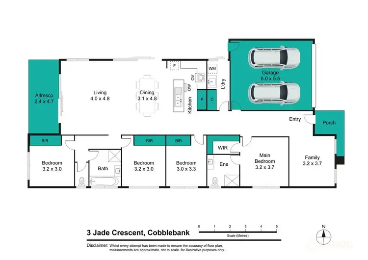 Floorplan of Homely house listing, 3 Jade Crescent, Cobblebank VIC 3338