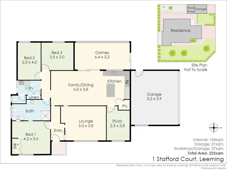 Floorplan of Homely house listing, 1 Stafford Court, Leeming WA 6149