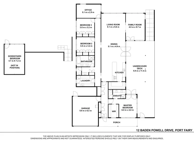 Floorplan of Homely house listing, 12 Baden Powell Drive, Port Fairy VIC 3284