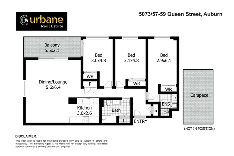 Floorplan of Homely unit listing, 5073/57 Queen Street, Auburn NSW 2144