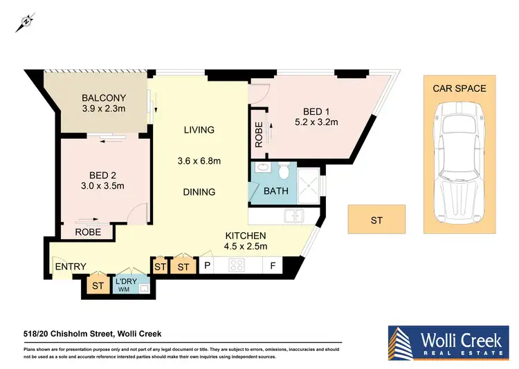 Floorplan of Homely apartment listing, 518/20 Chisholm Street, Wolli Creek NSW 2205