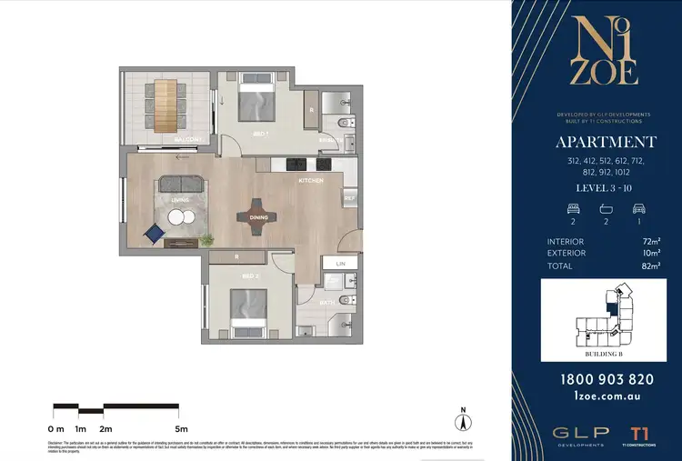 Floorplan of Homely apartment listing, B812/1 ZOE PLACE, Mount Druitt NSW 2770